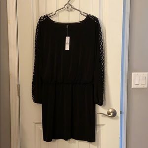 Beautiful black WHBM dress with sleeve detail